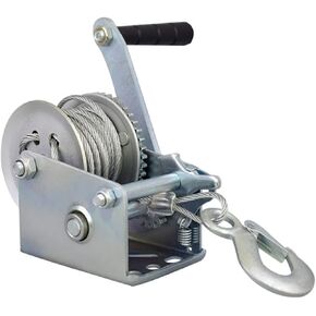 Hand Winch 600-3000 Pounds Manual Winch Wire Rope Traction Hoisting Winch Complete Specifications for Beginners DIY(800lb)
