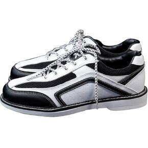 Ladies Bowling Shoes, Women's Bowling Sport Trainers Leather Lawn Bowls Shoes with Sliding Soles