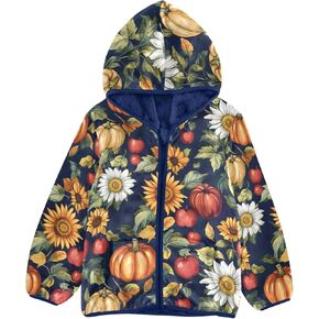Chifigno Girls Boys up up Hoodie Boys Jackets with Mobicets Wart Winter Outwear for Toddler and Kids