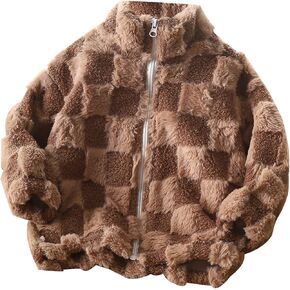 Children's Fleece Coat Autumn And Winter Cardigan Thickened Top Zipper Stand Collar Large Children's And Road Coat