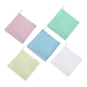 MERRYHAPY Cotton Absorbent Washcloth Set 5 Pieces Gentle for Baby's Skin for Wash Bath Time