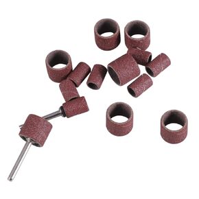 doitool 14pc مجموعة مانيكير مجموعات طبل طقم رمل الحفر صقل الطبل أدوات الطلاء الأظافر المطاطية طقم طقم صنف