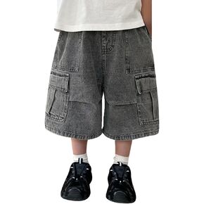 Baby and Toddler Boys'Jeans Y2k Casual Denim Pant Wide Leg Fashion Jeans Stretchy Summer Outfits with Pockets