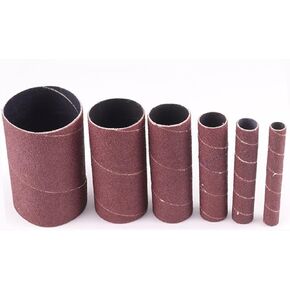 6pcs 4.5" Sanding Drum Sleeves Kit Sanding Paper Drum Polishing Wheels 80# /120# Tool Accessories Woodworking Tools,Grit 120