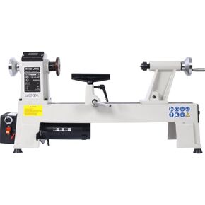 12" x 18" Wood Lathe, Benchtop Wood Lathe Machine 3/4 HP Infinitely Variable Speed 650-3800 RPM for Woodworking, Woodturning