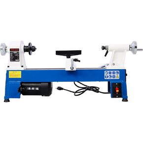 Mini Wood Turning Lathe for Woodworking, 5 Variable Speeds, 18" Distance Between Centers, Gray