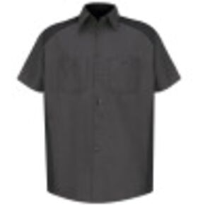 Red Kap Men's Size Short Sleeve Motorsports Shirt, Charcoal/Black, Large/Tall in Saudi Arabia