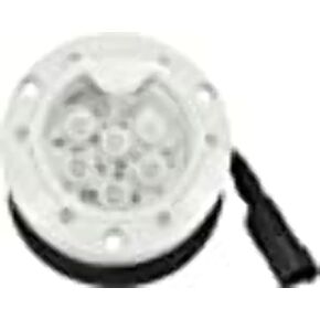 Subaqua Under Water Light 6 Amber 3Watt Leds 25 Degree Beam Pattern Glossy White Marine Grade Finish