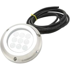Yacht Underwater Light, Seawater Lamp Shock Tempered Glass for Boat (Blue Light)