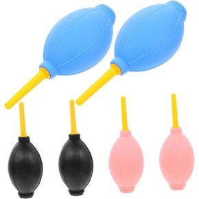 6pcs Cleaning Blower Durable TPE Dust Cleaner for Delicate Items Comfortable Solid Color Design for Eyelash Extensions and Camera Lens Maintenance