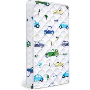 Crib Mattress and Toddler Mattress 52" x 27.6" x 5",Moisture Absorbent and Breathable, Fits Standard Full-Size Cribs & Toddler Beds
