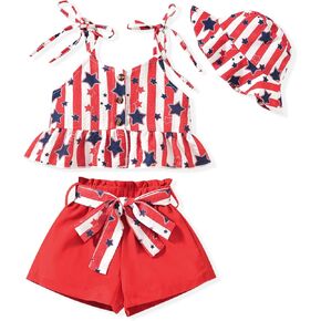 Aalizzwell Infant Baby Girls 4th of July Clothes