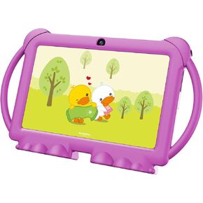 قرص Yobanse Kids ، حالة مقاومة للصدمات ، تعليمية ، ألعاب (وردية فاتحة)