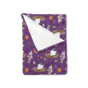 Halloween Fishing Baby Blanket for Boy Girl Spooky Ghost Fish Pumpkin Bats Flannel Soft Receiving Blankets Fishing Lovers Gift Swaddle Blanket for Nursery Toddler Newborn Crib Bed Blanket 60x80