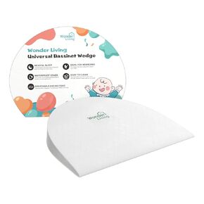 Baby Wedge Pillow for Newborn, Incline, Waterproof, Pregnancy Wedge, Premium Foam with Removable Cover, 15 x 12 x 2.6 inches