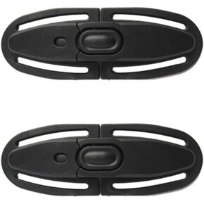Car Seat Chest Harness Clip Child Safety Seat Belt Buckle Baby Chest Harness Clip Chest Clip Guard for Car Seat Black 2Pcs, Child Safety Seat Belt Buckle,Baby Seatbelt Lock,Seat Chest Clip