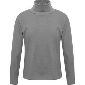 Kids Girls Thermal Tops Turtleneck Solid Underwear T-Shirts Workout Sport Tee Top Casual Clothes in Kuwait