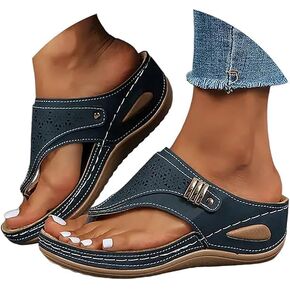 Orthopedic Sandals For Women 2025, Womens Arch Support Comfortable Dressy Wedge Flip Flops Summer Walking Platform Sandals Footwear