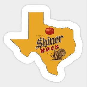 Shiner Bock Beer Sticker, Vinyl Kiss Cut Decal, Texas Brewery Spoetzl Logo, Funny Gift for Beer Lovers & Home Brewers, Funny Sticker, Gift Sticker