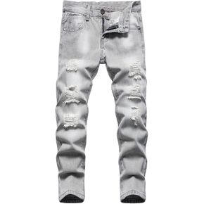 Baby Boys and Toddler Jeans Baggy Straight Leg Trousers Fashion Stretchy Pants Y2k Casual Denim Pant with Pockets