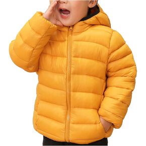 Yeahdor Kids Baby Boys Winter Coat Girls Puffer Winter Jacket with Hood Pockets Sport Active Outdoor Outerwear