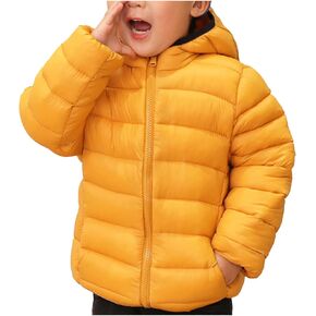 Baby Kids Girls Boys Winter Coat Puffer Winter Jacket with Hood Pockets Sport Active Outerwear