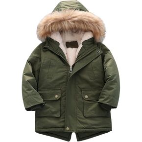 Baby Girls Boys Winter Coat Toddler Puffer Jacket Zipper Hooded with Pockets 12 Months to 4T Christmas