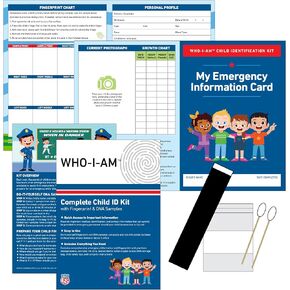 مجموعات هوية الطفل من Who-I-Am مع عينات بصمات الأصابع والحمض النووي (5 حزمة)