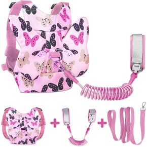 Toddler Harness with Anti Lost Wrist Link - Baby Safety Leash for Kids for Travel for Crowded Parks, Airports