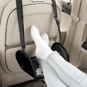 Car Seat Foot Rest for Adult, Supportive Car Seat Footrest, Adjustable Height Foot Rest Travel Accessories Footrests Hammock, Convenient Cars Accessories (Black)