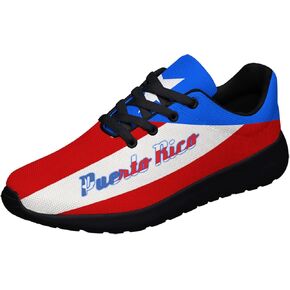 Sonzj-II Puerto Rico Shoes Mens Womens Running Shoes Athletic Casual Puerto Rico Flag Tennis Sneakers Gifts for Friends