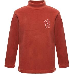 Aislor Kids Boys Girls Thermal Underwear Top Mock Neck Long Sleeve T-Shirt Sweater Bear Embroidery Undershirt Blouse