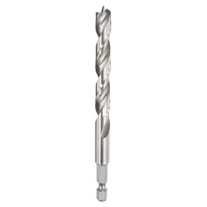HARFINGTON Brad Point Drill Bits 7mm(9/32) Dia 1/4" Hex Shank Drill Metric Brad Point 2.72 Drilling Depth Spiral Twist Drill Bits for Carpenter Woodworking Plastic Rubber, Silver