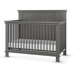 Child Craft Denman 4-in-1 Convertible Crib, Baby Crib Converts to Day Bed, Toddler Bed and Full Size Bed, 3 Adjustable Mattress Positions, Non-Toxic, Baby Safe Finish (Crescent Gray)