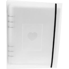 Gadpiparty Photo Album Self Adhesive Pages Photocard Holder 6-ring A5 Binder with Sturdy Pp Material