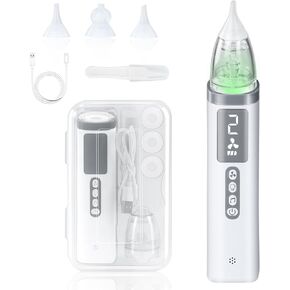 TopQuaFocus Baby Nasal Aspirator, Electric Nose Sucker Cleaner, 3 Adjustable Suction Power Level for Babies and Toddlers