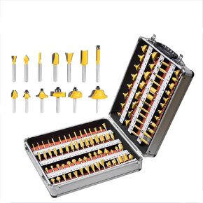 1 Set 100pcs 1/4 Inch 6.35MM Shank Professtional Engraving Woodworking Milling Cutter Tungsten Carbide Arden Router Bit DIY