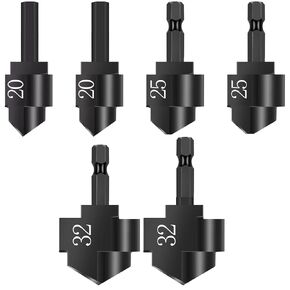 6* Steels Drill 1/4″ Hex Shank PPR Lifting Stepped DIY Home Tool Bit Set 19mm/24mm/30mm