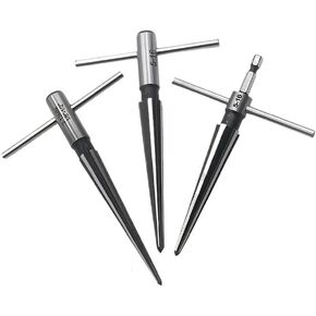 Taper Reamer 3-13mm&5-16mm Hand Metal Reamer Deburring Enlarge Pin Hole Handheld Reamer for Wood Metal Plastic Drilling Tools Reamer(3-13MM)