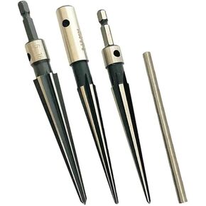 3Pcs 3-13mm&5-16mm Taper Reamer Hand Metal Reamer Deburring Enlarge Pin Hole Handheld Reamer for Wood Metal Plastic Drilling Tools Reamer(Round Handle 5-16mm)