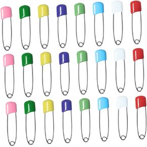 دبابيس أمان 100pcs لـ Angoily لحفات القماش دبابيس حفاضات بلاستيكية مع إغلاق قفل لحرف المرايل وإمدادات حديثي الولادة
