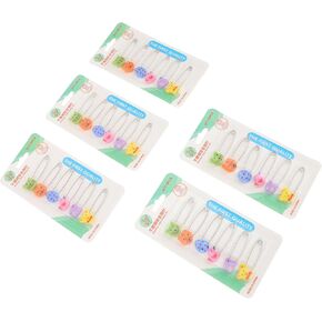 30pcs دبابيس سلامة الحيوان دبابيس حفاضات رأس البلاستيك قفل الإغلاق لسهولة الاستخدام السحابات للجميع