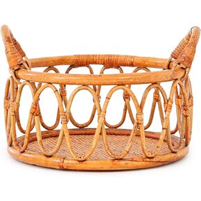 Kate Newborn Photography Props Rattan Circular Baskular Bed Bed Mini Bed لتصوير الأطفال