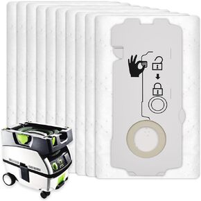 10 حزمة 204308 أكياس الفراغ لـ Festool CT Mini Ct Midi Yom 2019 فصاعدًا