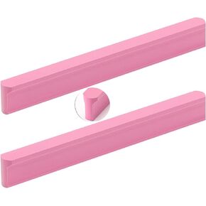 Wardrobe Door Handles,2pcs Pink Drawer Handles Round T-Shaped Aluminum Alloy Furniture Handle,Cupboard knockers Bedroom Knob Knobber for Dresser(Hole spacing 64mm)