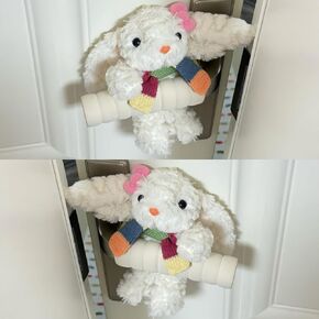 Plush Door Handle Protective Cover Cute Bunny Shape Grip Door Knob Protector Safety Cover Doorknobs Child Cover Gloves Baby (2 Pack)