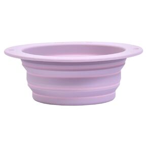 Silicone Collapsible Dog Travel Bowl or Kids Toddler Bowl for Eating on-The-go or at Home - Dishwasher and Microwave Safe & Non Toxic Purple (Lilac))