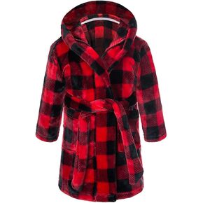 Toddler Kids Baby Boys Girls Hooded Warm Flannel Towel Robe Bathrobe Soft Pajamas Sleepwear Short Sleeve Pajamas