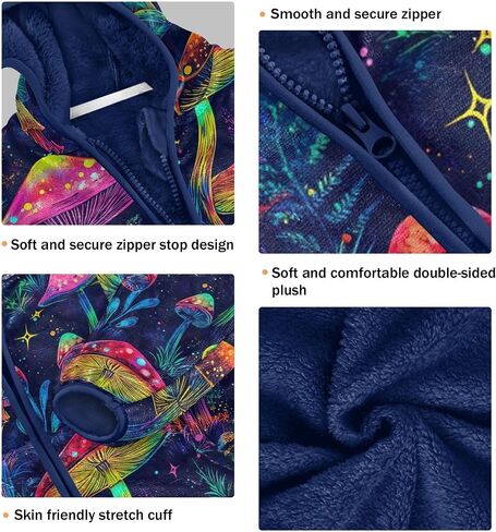 CHIFIGNO Girls Boys Zip up Hoodie Boys Jackets with Pockets Warm Winter Outwear for Toddler and Kids in Saudi Arabia
