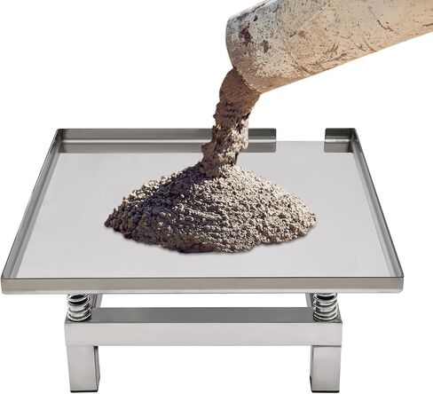 13.8 * 13.8" Corded Stainless Steel Concrete Vibrating Table,All-copper Wire Motor Vibration Table Vibrating Test Bench Compactor Platform for Mold Vibration Molding, Increasing Firmness(35 * 35cm) in Kuwait